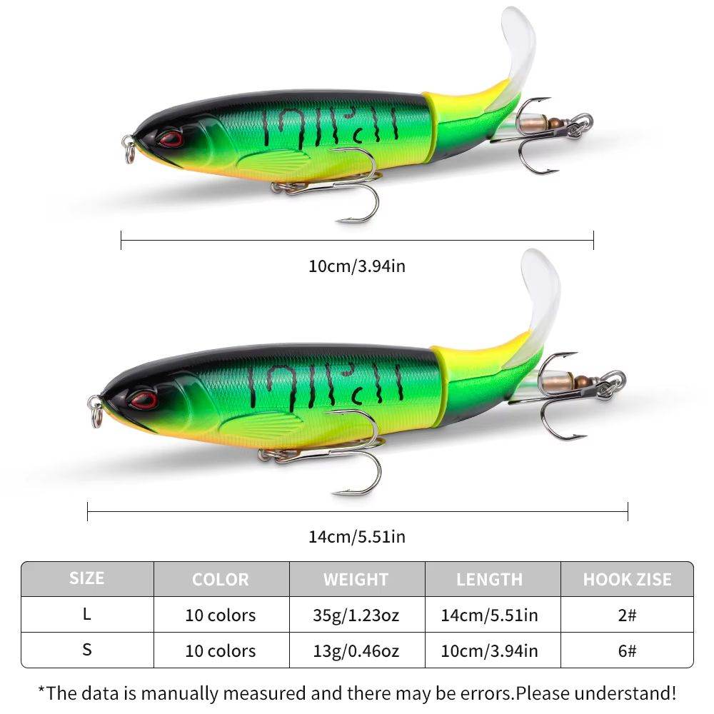20-Piece Topwater Popper Fishing Lure Set