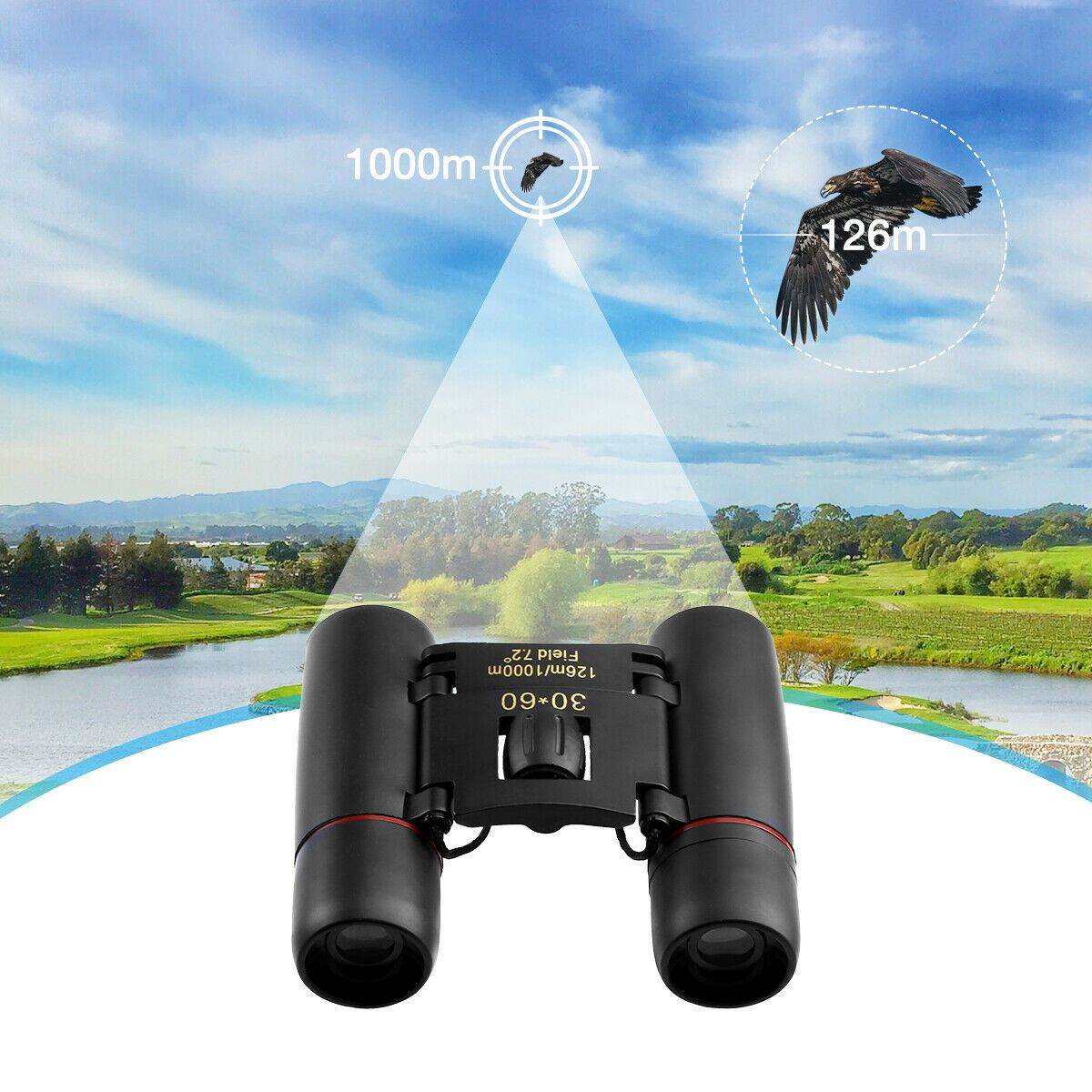 30x60 Compact Folding Binoculars