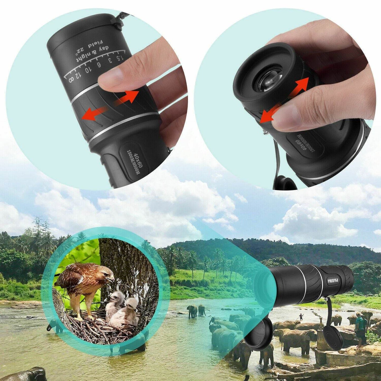 High-Definition 40x60 Monocular Telescope