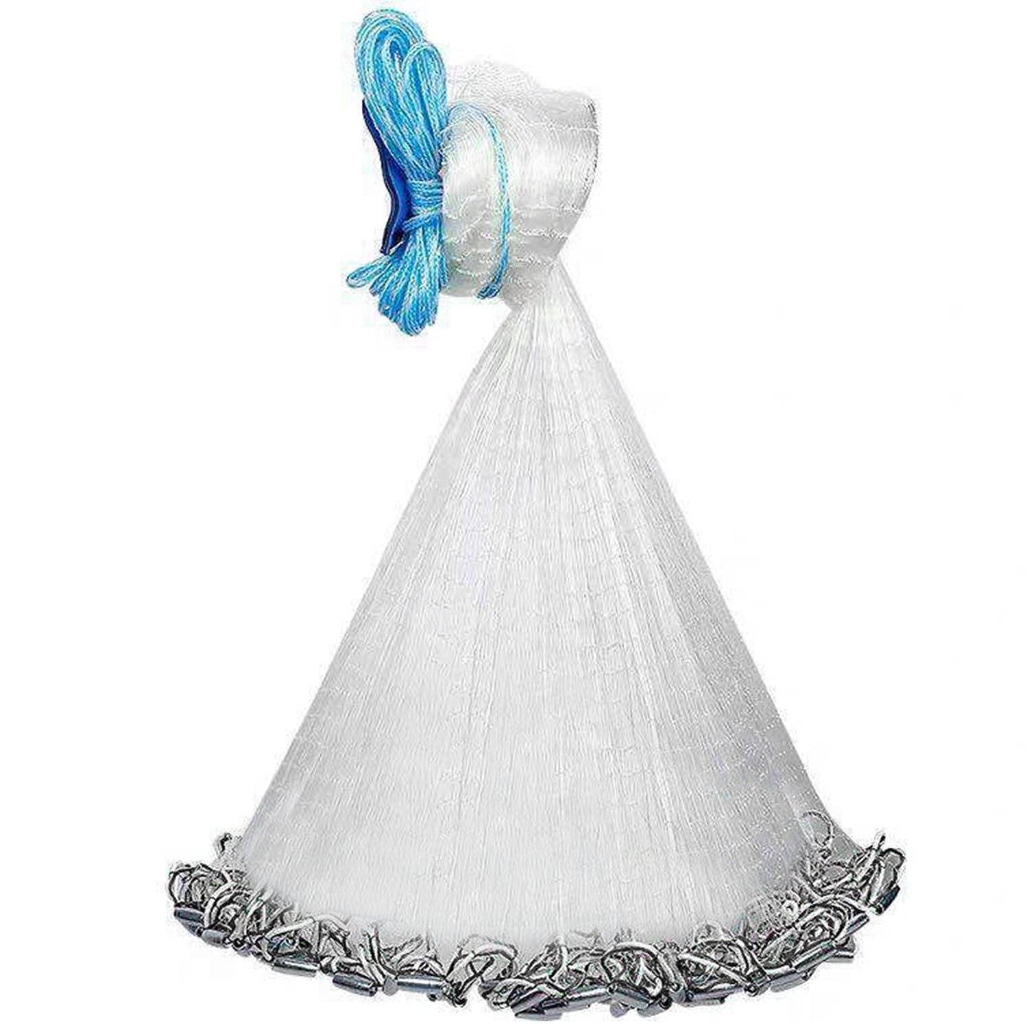 Heavy-Duty Hand Cast Fishing Net with Chain Sinker