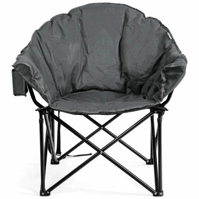 Oversized Foldable Moon Camping Chair with Cup Holder and Carry Bag – 300lb Capacity