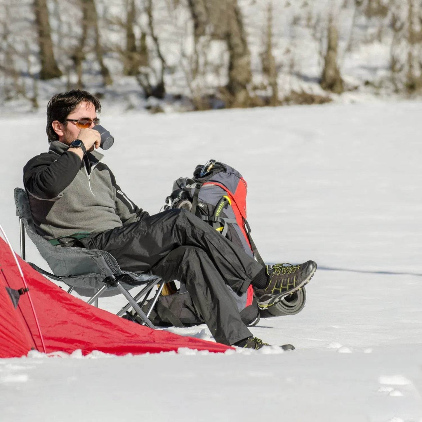 Heated Camping Chair with 3 Heat Levels & USB Port