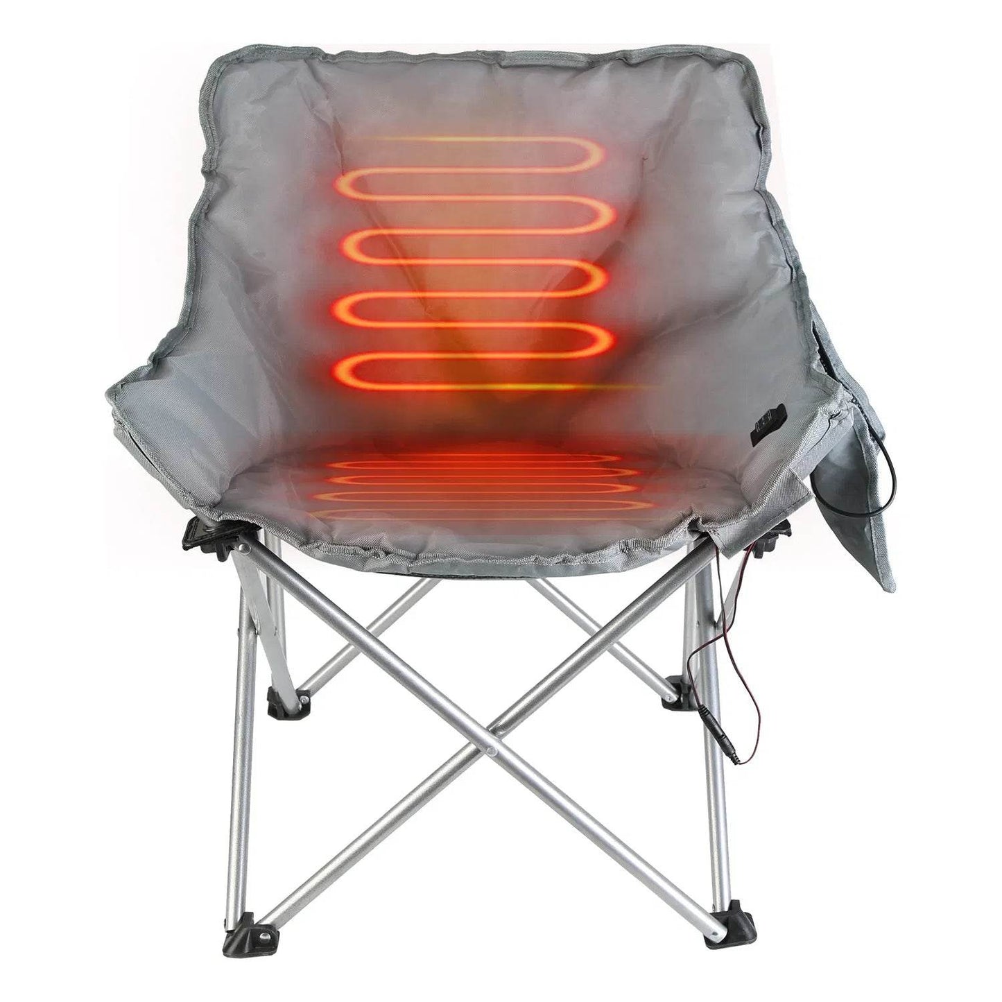 Heated Camping Chair with 3 Heat Levels & USB Port