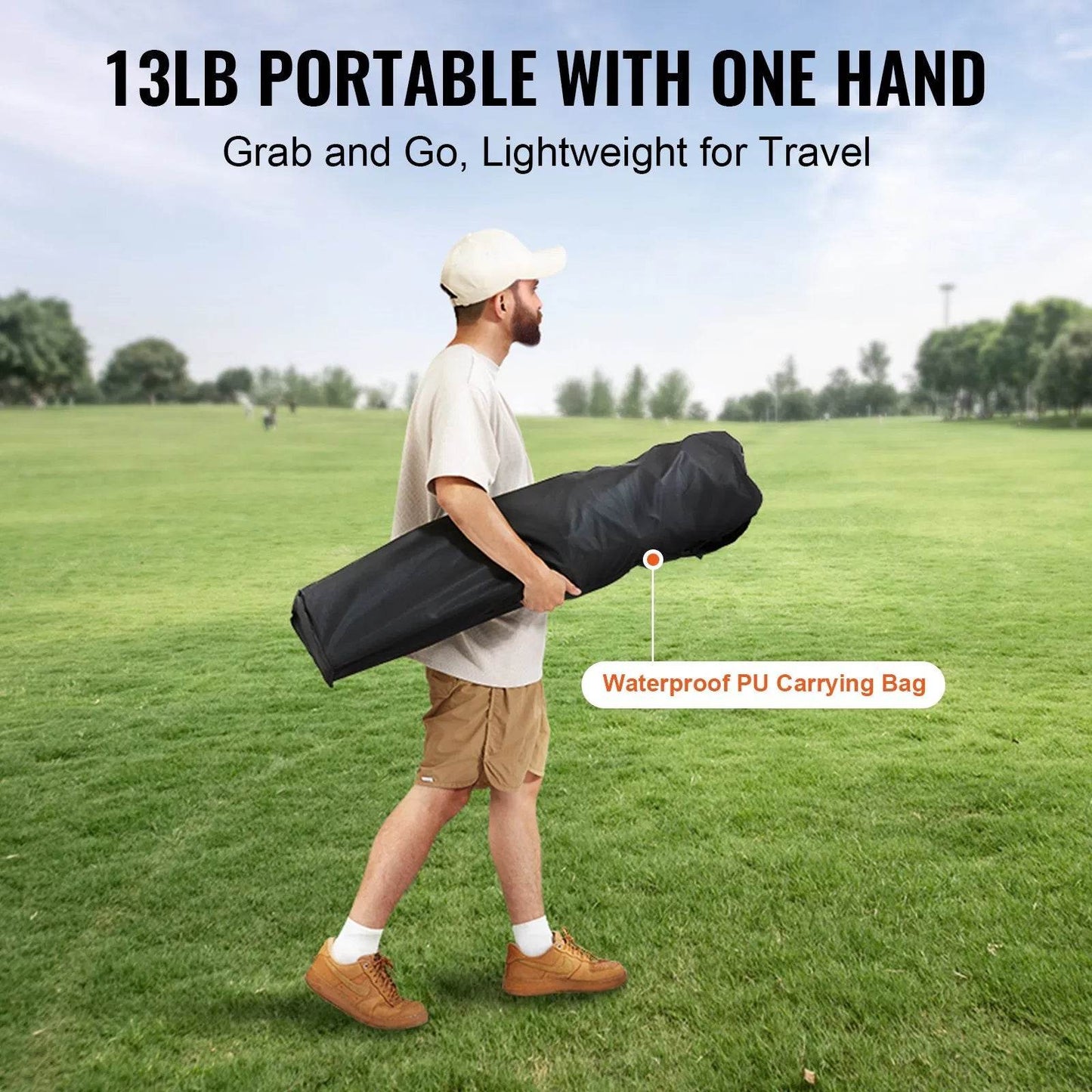 Portable Heavy Duty Outdoor Quad Lumbar Back Padded Arm Chair