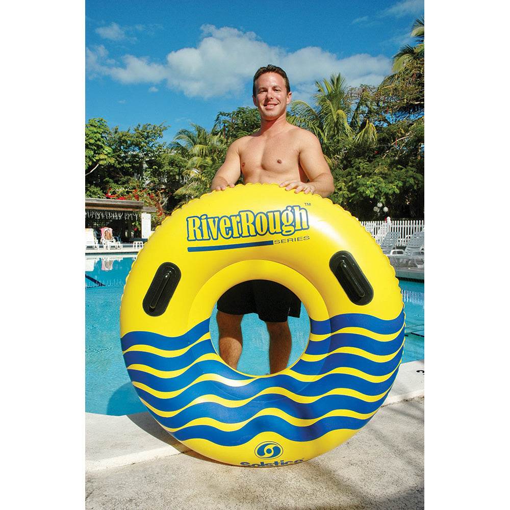 River Rough Cooler Raft 48-Inch River Rough Inflatable Tube – Durable Float for Lakes, Rivers ...