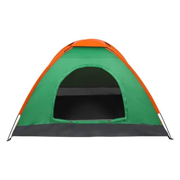 2-Person Waterproof Camping Dome Tent – Orange & Green