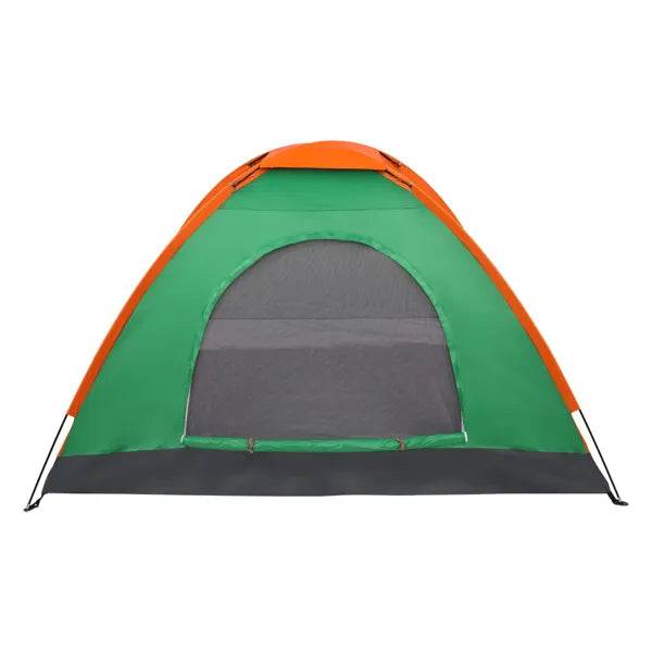 2-Person Waterproof Camping Dome Tent – Orange & Green