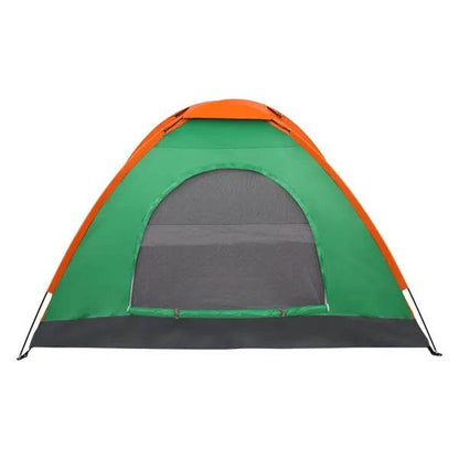 2-Person Waterproof Camping Dome Tent – Orange & Green