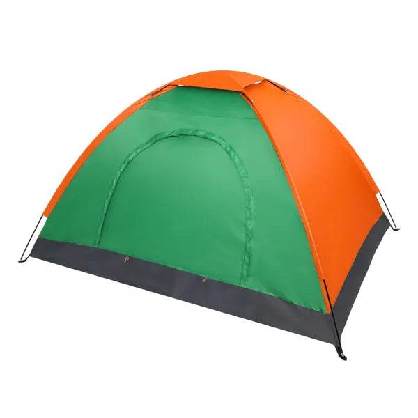 2-Person Waterproof Camping Dome Tent – Orange & Green