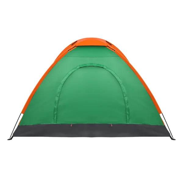 2-Person Waterproof Camping Dome Tent – Orange & Green