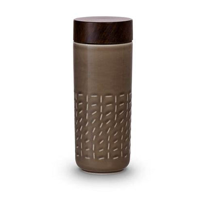 Footprint Ceramic Travel Mug Mocha Brown