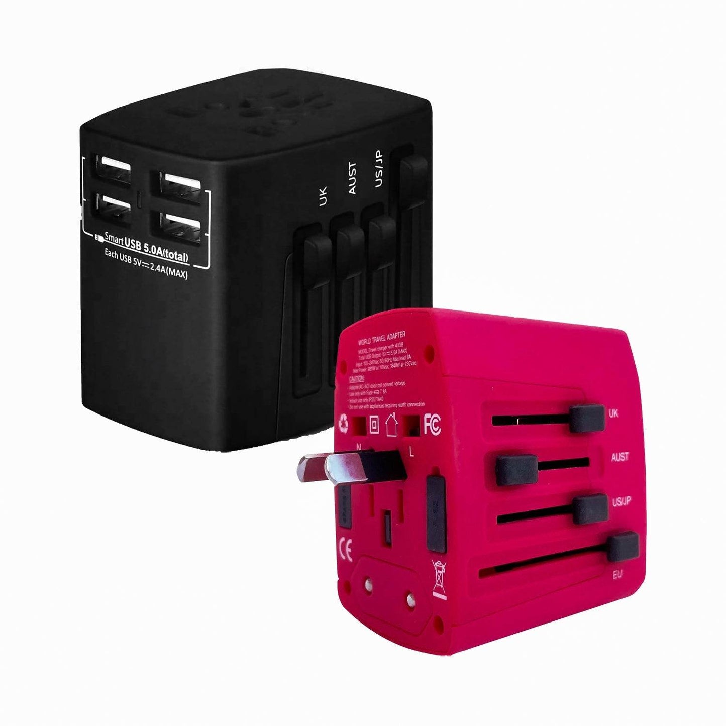 5Core Universal Travel Adapter International Power 2 Pack