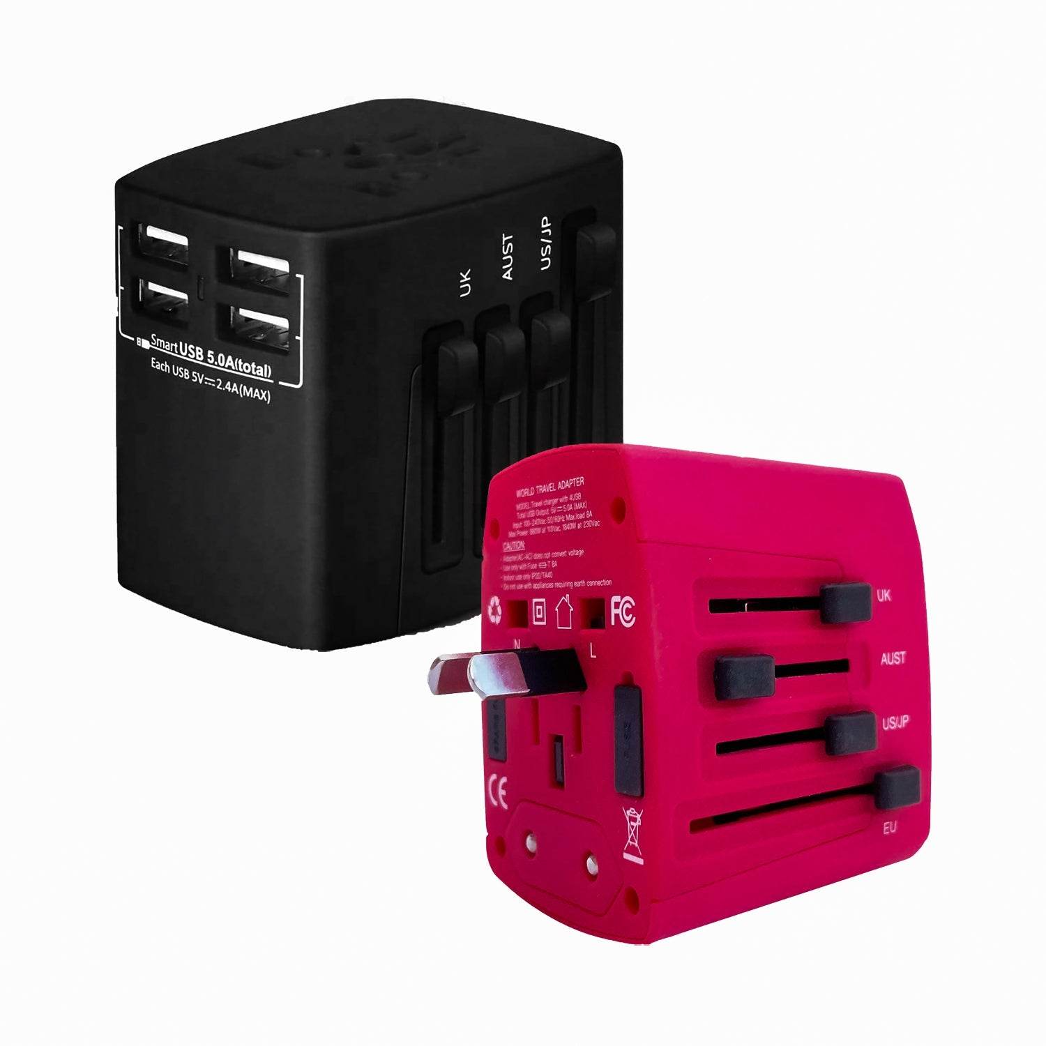 5Core Universal Travel Adapter International Power 2 Pack