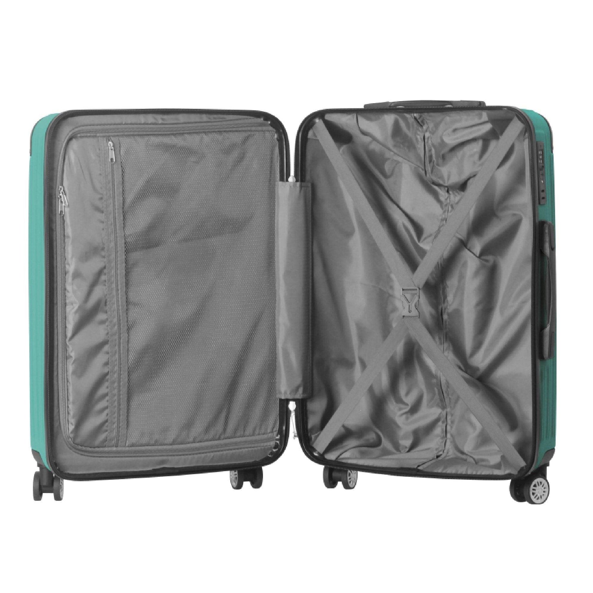 3-Piece Hardside Spinner Luggage Set with TSA Lock & Nested Storage – 20", 24", 28"