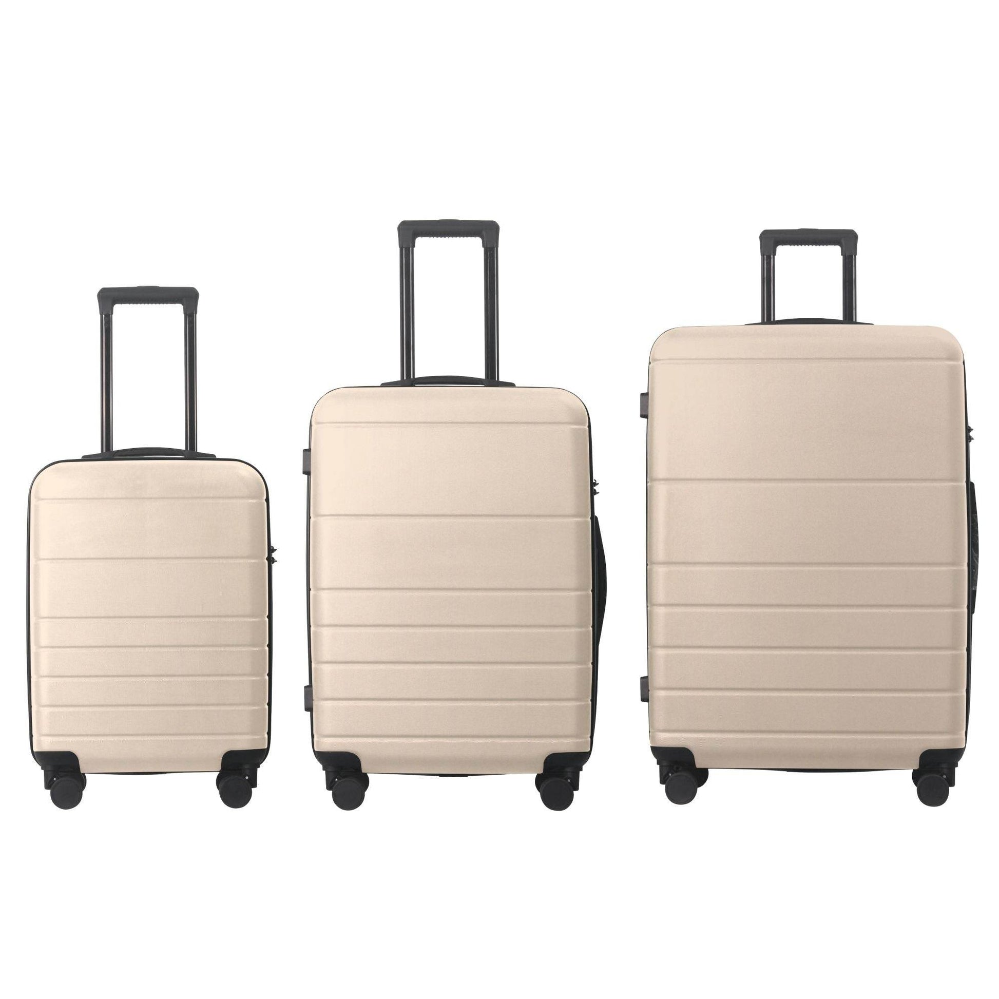 3-Piece Textured ABS Spinner Luggage Set with TSA Lock – Durable Hardshell Travel Set Default Title