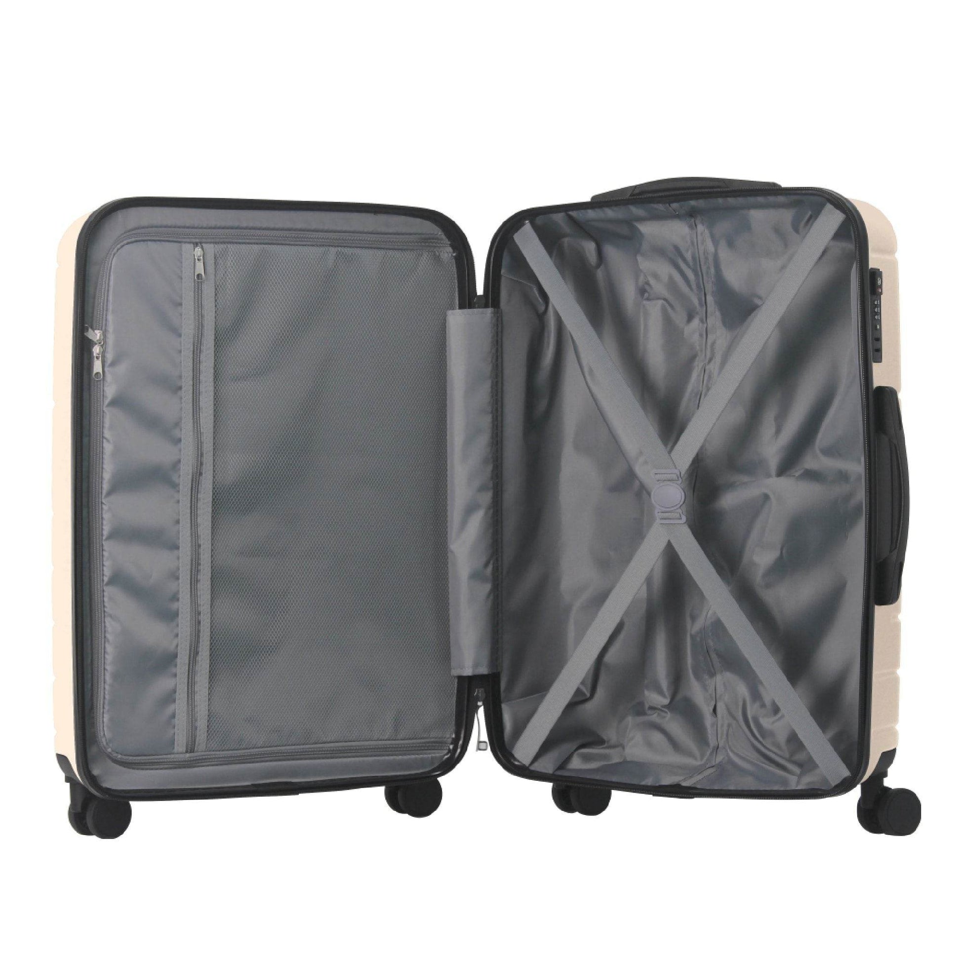 3-Piece Textured ABS Spinner Luggage Set with TSA Lock – Durable Hardshell Travel Set