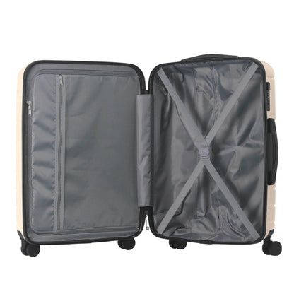 3-Piece Textured ABS Spinner Luggage Set with TSA Lock – Durable Hardshell Travel Set