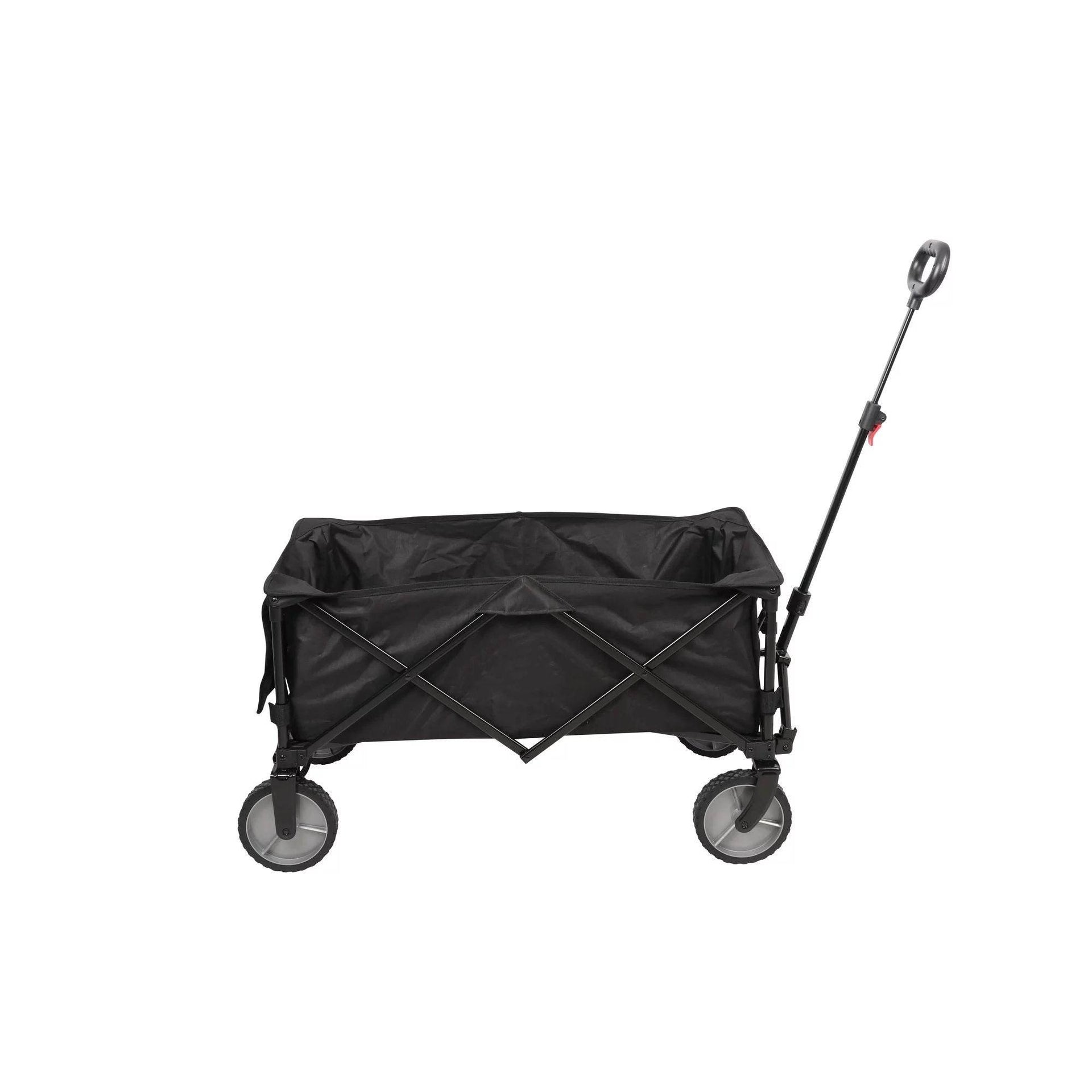 Folding Multipurpose Camp Wagon Cart in Black