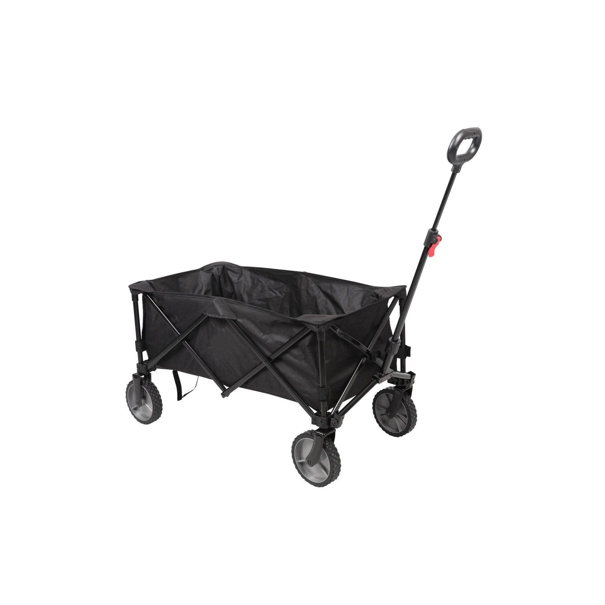 Folding Multipurpose Camp Wagon Cart in Black