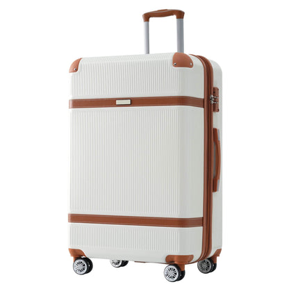 3-Piece ABS Hardside Luggage Set with Spinner Wheels, TSA Lock & Expandable Storage – 20", 24", 28"