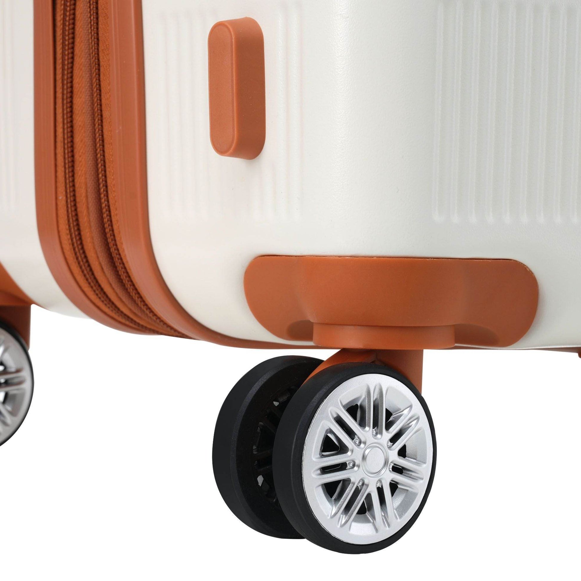 3-Piece ABS Hardside Luggage Set with Spinner Wheels, TSA Lock & Expandable Storage – 20", 24", 28"