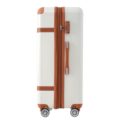 3-Piece ABS Hardside Luggage Set with Spinner Wheels, TSA Lock & Expandable Storage – 20", 24", 28"