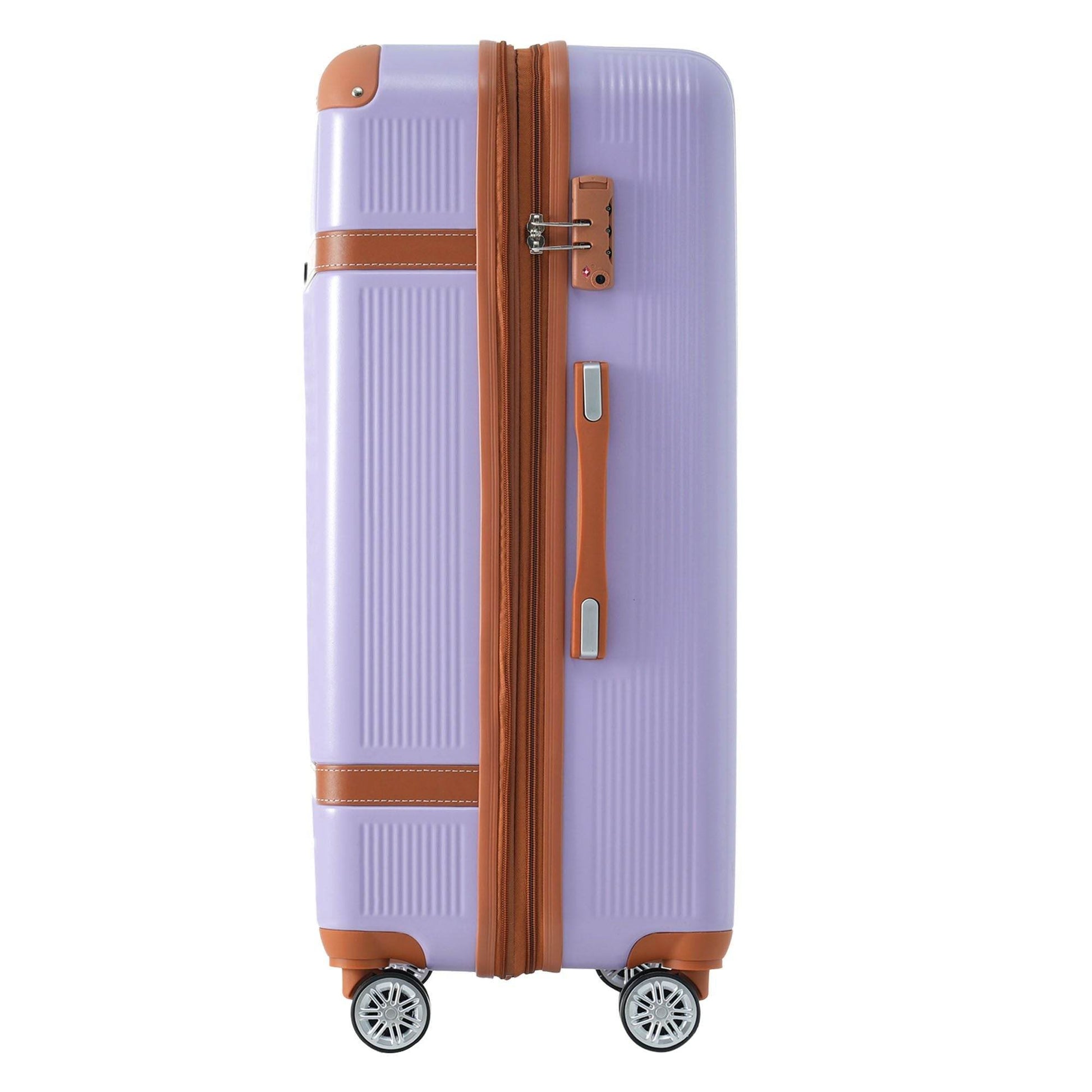 3-Piece ABS Hardside Luggage Set with Spinner Wheels & TSA Lock – 20", 24", 28" Sizes