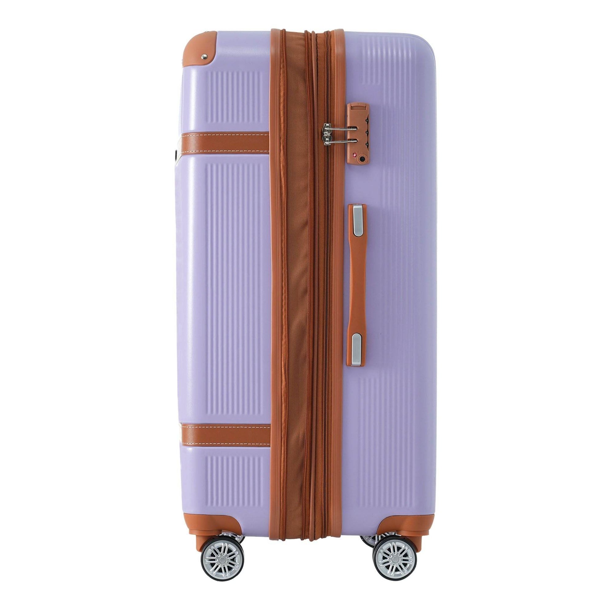 3-Piece ABS Hardside Luggage Set with Spinner Wheels & TSA Lock – 20", 24", 28" Sizes