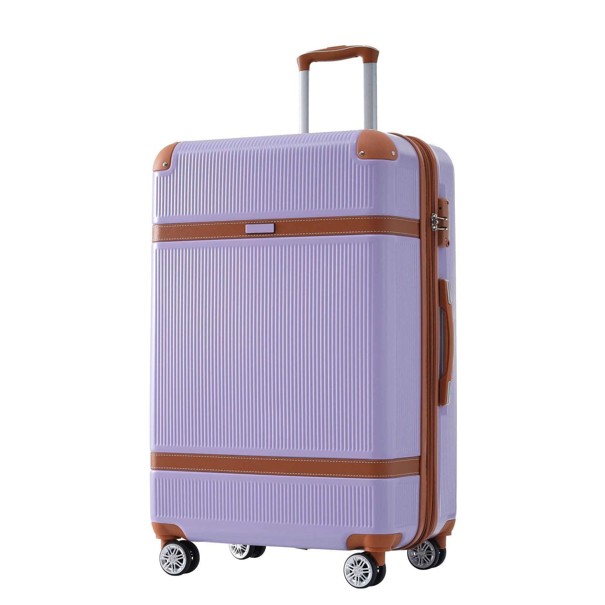 3-Piece ABS Hardside Luggage Set with Spinner Wheels & TSA Lock – 20", 24", 28" Sizes