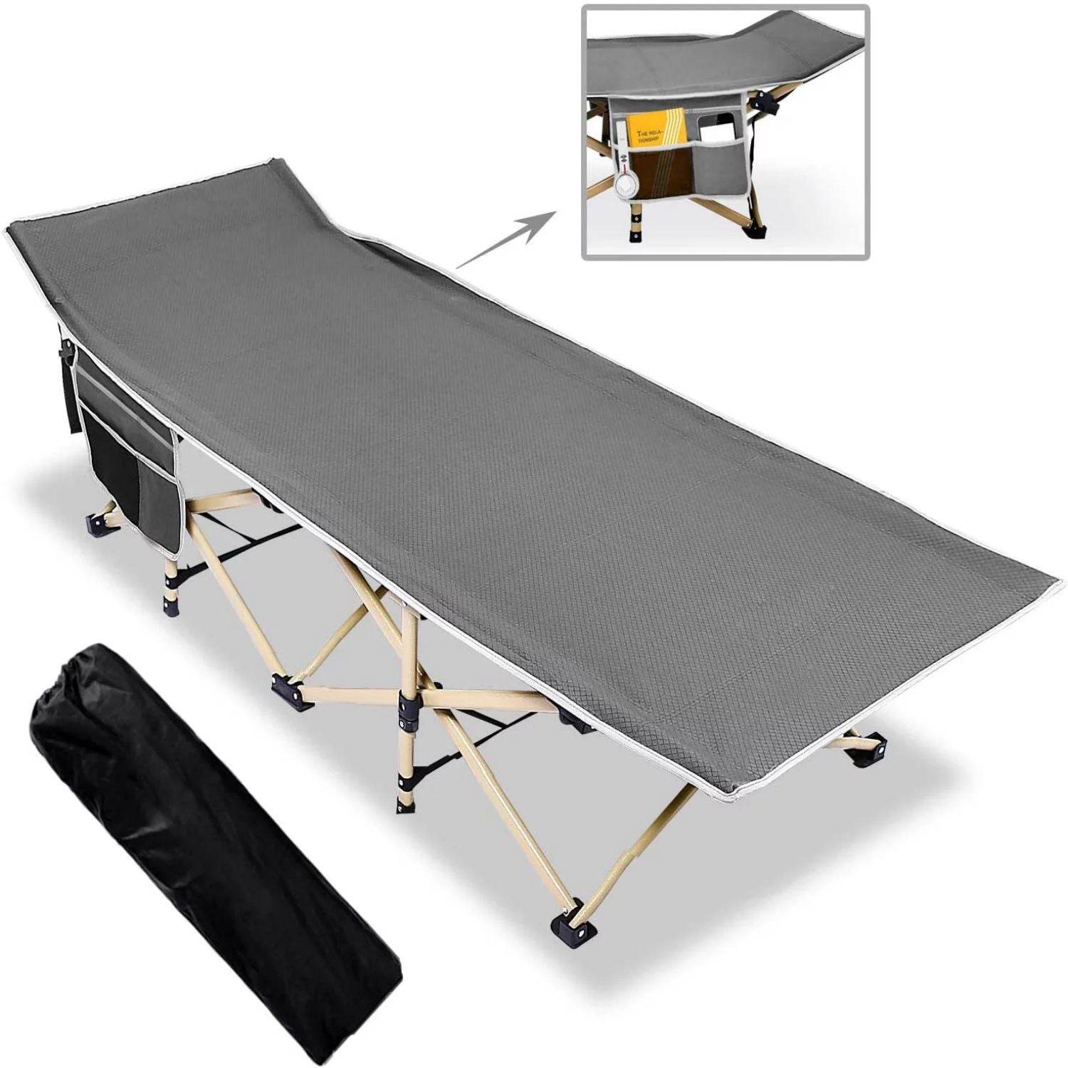 Heavy-Duty Folding Camping Cot with Carry Bag