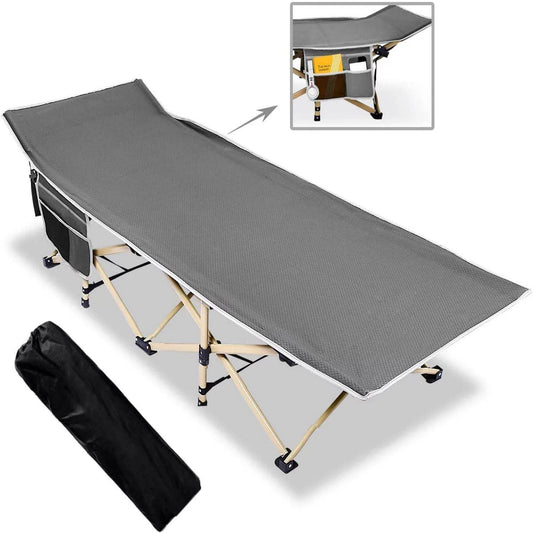 Heavy-Duty Folding Camping Cot with Carry Bag