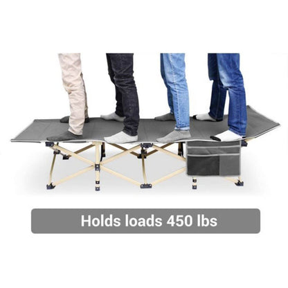 Heavy-Duty Folding Camping Cot with Carry Bag