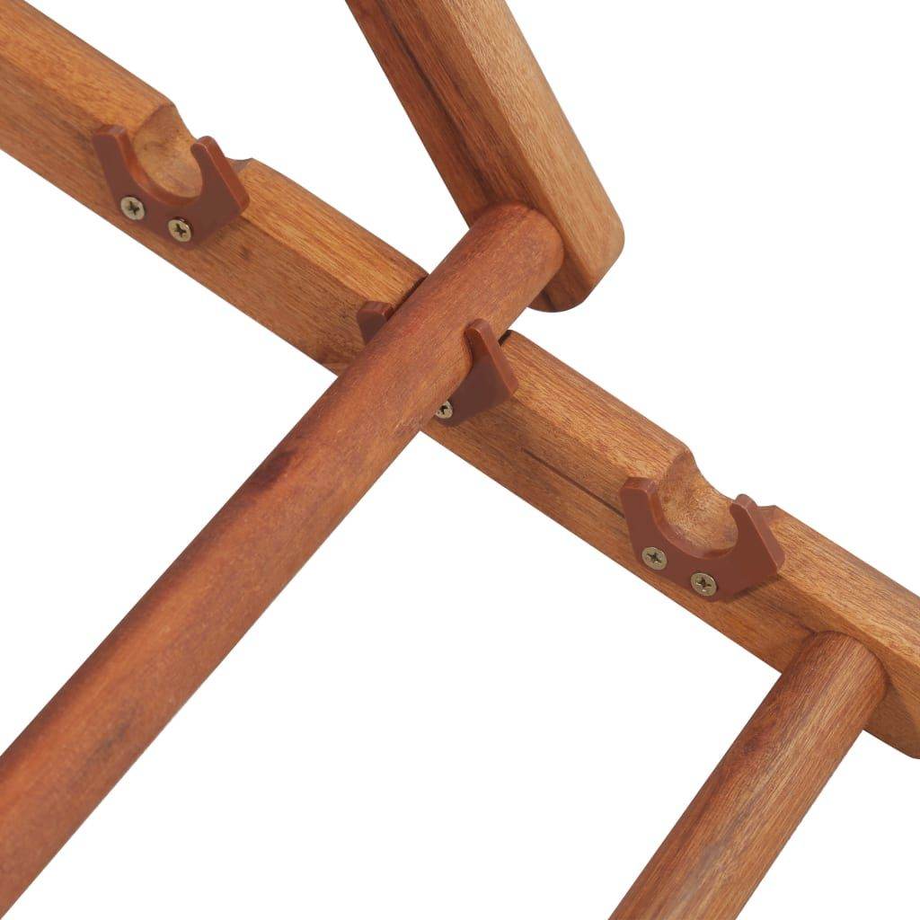 Multicolored Folding Wooden Frame Beach Chair with 3 Reclining Positions