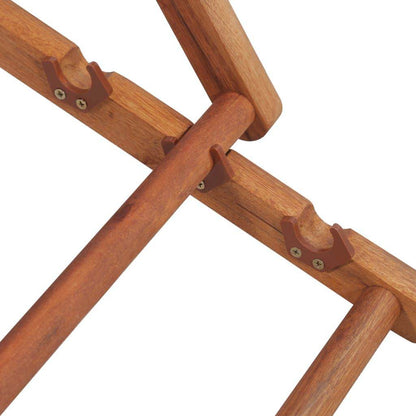 Multicolored Folding Wooden Frame Beach Chair with 3 Reclining Positions