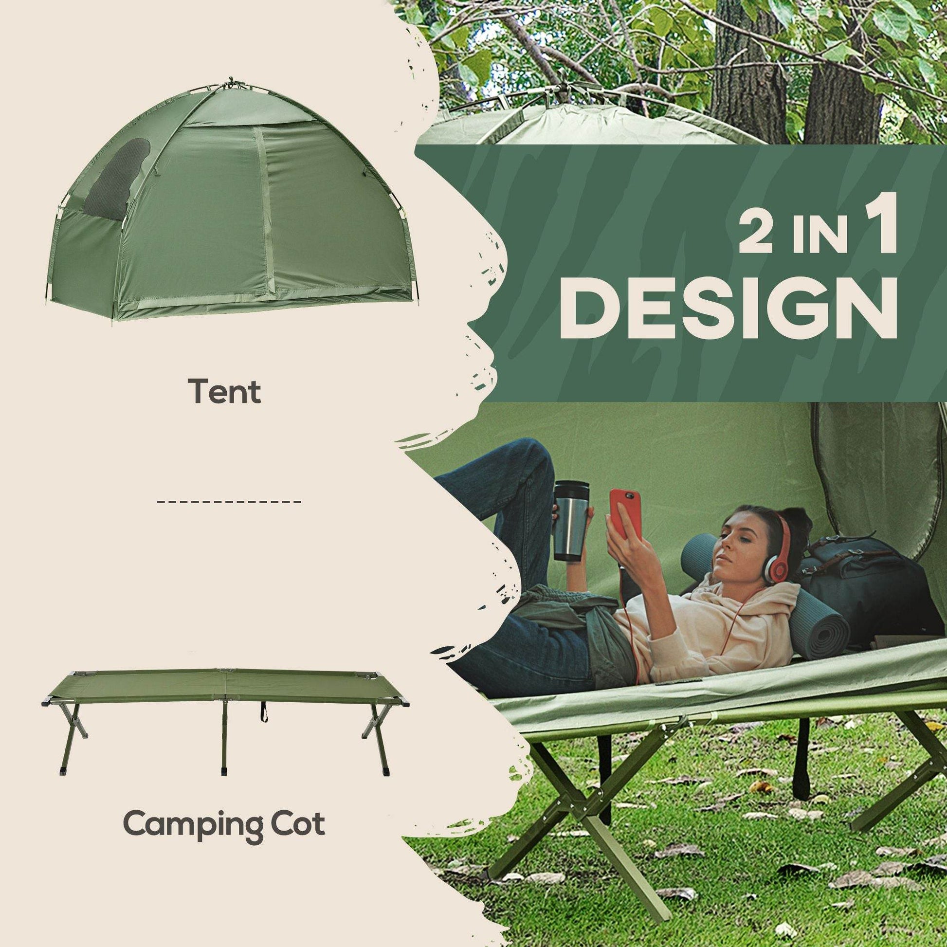 Single Person Folding Cot Combo with Carry Bag