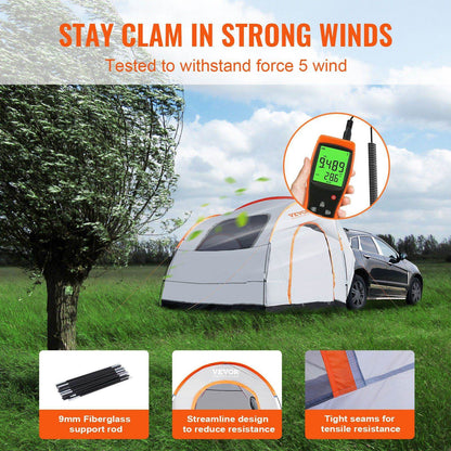 8'-8' SUV Tent Attachment for Camping with Rain Layer and Carry Bag