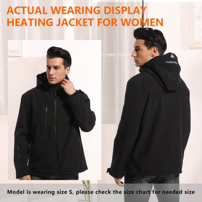 Men's Heated Jacket with Battery Pack in Black