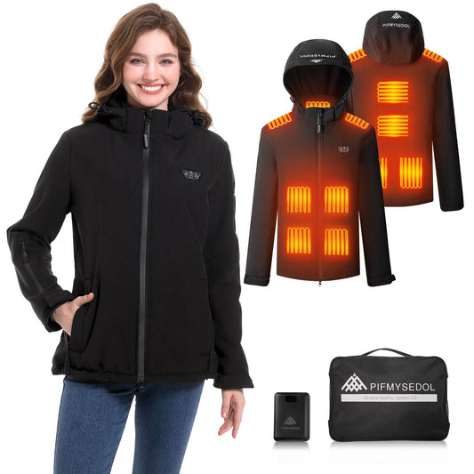 Women's Heated Jacket with Battery Pack in Black M