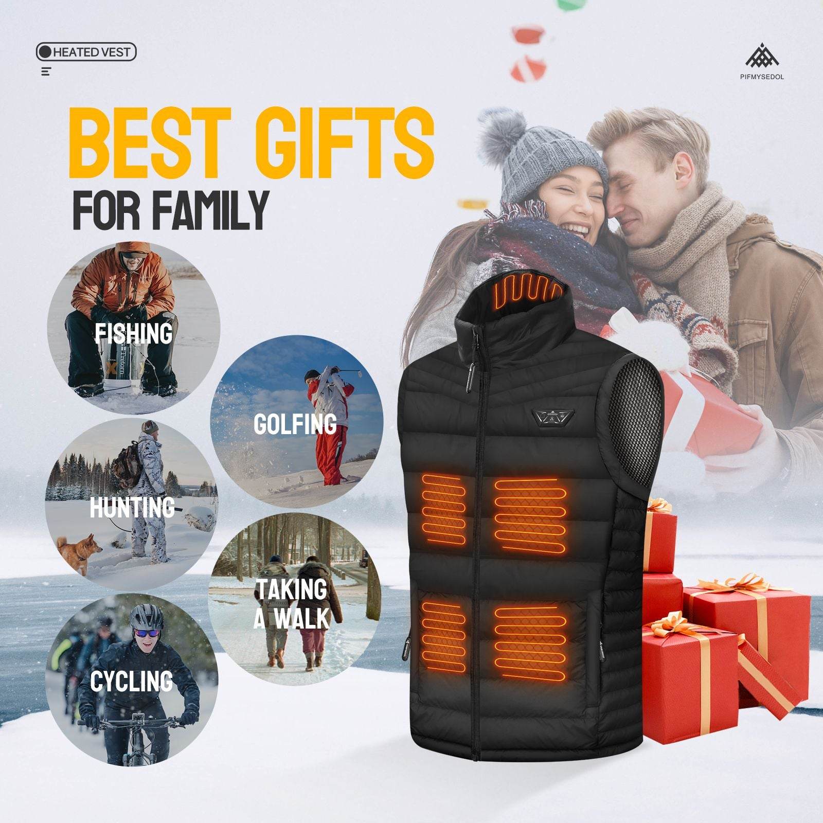 Men's Heated Vest with Rechargeable Battery Pack