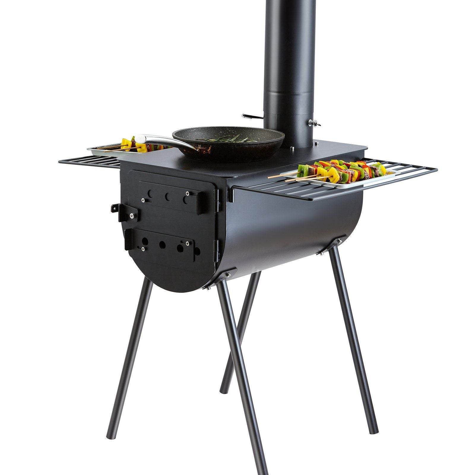 Portable Wood Burning Stove with Chimney Pipes