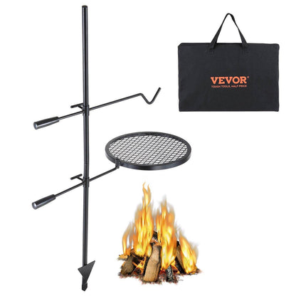 360° Adjustable Open Fire Camping Grill Grate Round