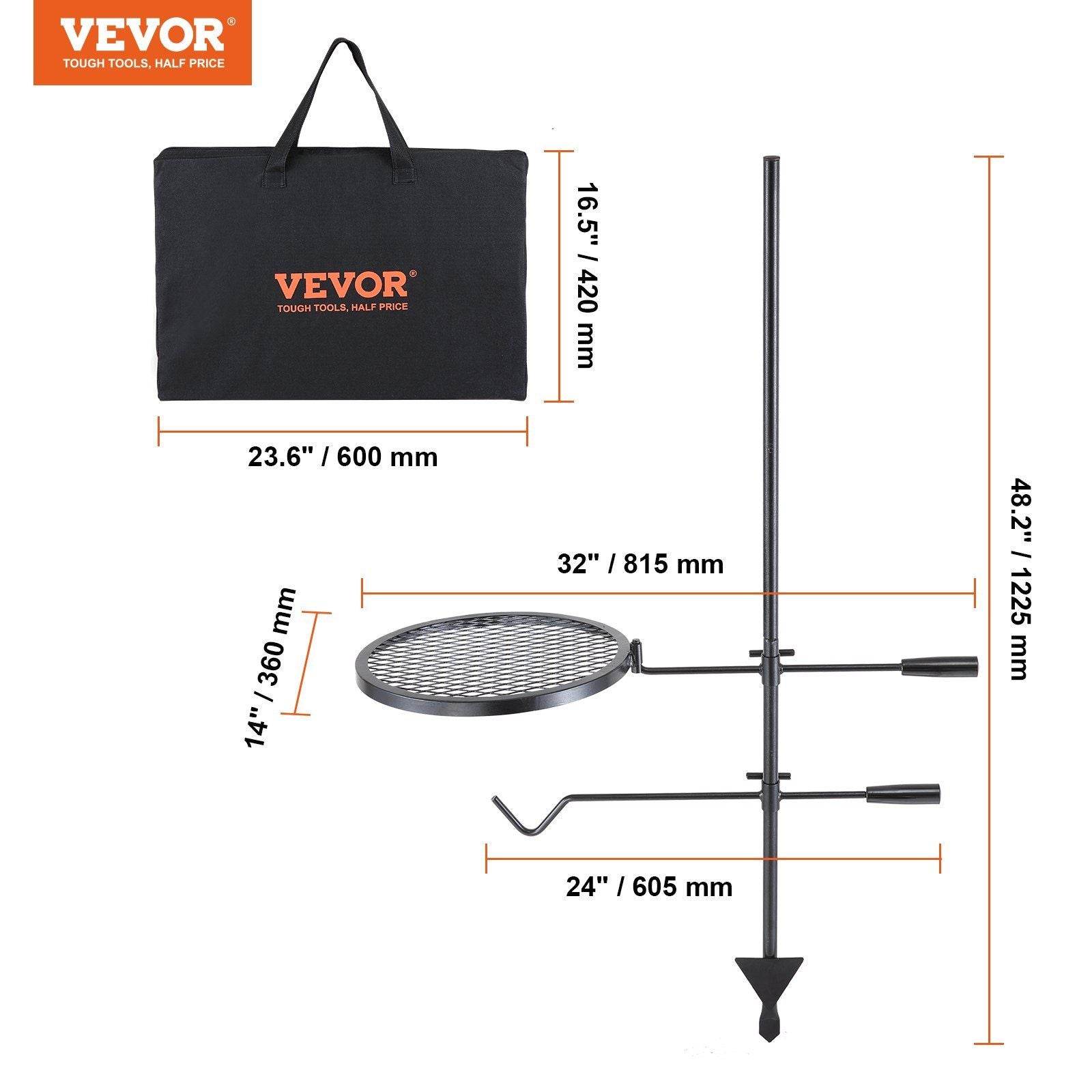 360° Adjustable Open Fire Camping Grill Grate