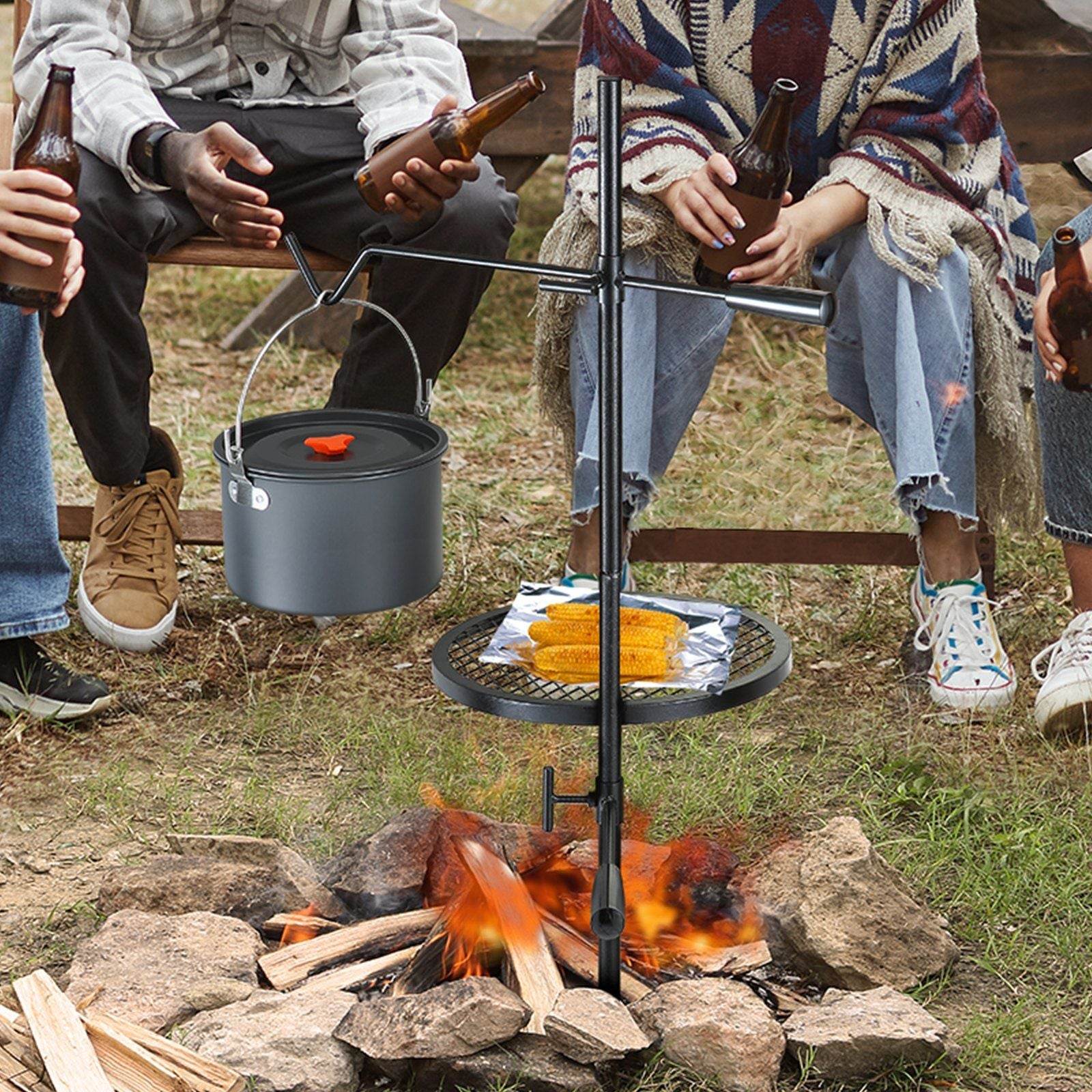 360° Adjustable Open Fire Camping Grill Grate