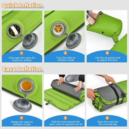 Self-Inflating Camping Sleeping Mattress with Carry Bag