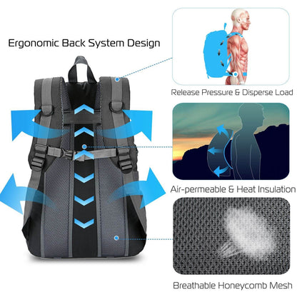 36L Waterproof Travel Hiking Backpack