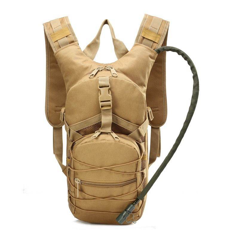 Men’s Tactical Hydration Backpack for Hiking, Trail Riding, and Outdoor Sports Brown