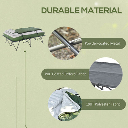 2-Person Folding Camping Cot Set With Carrying Bag