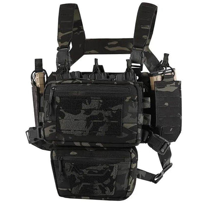 Tactical Chest Rig with Magazine Pouch for Hunting, Airsoft & Outdoor Use Dark Camo