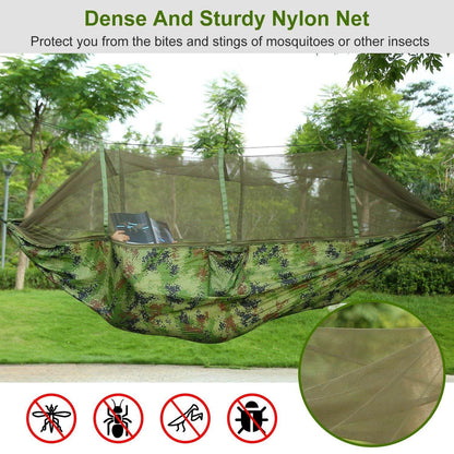 Portable Double Camping Hammock with Mosquito Net