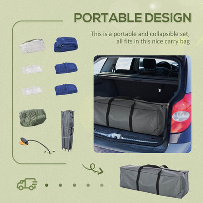 2-Person Folding Camping Cot Set With Carrying Bag